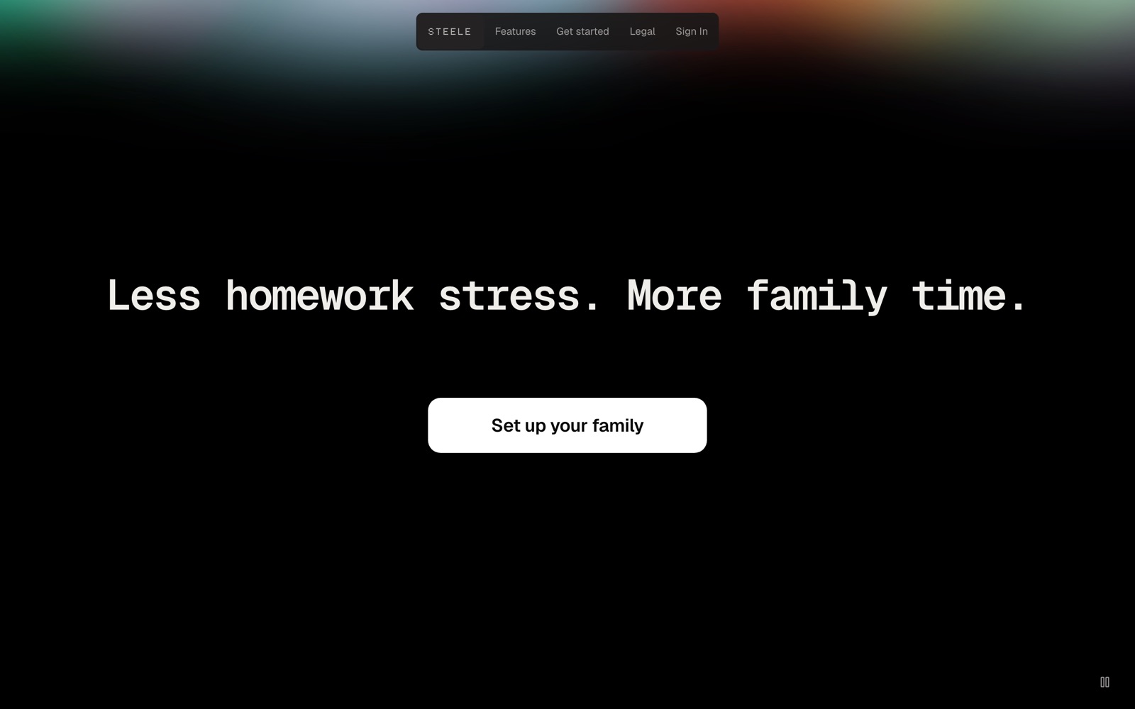 The Steele homepage: Less homework stress. More family time.